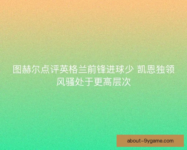 图赫尔点评英格兰前锋进球少 凯恩独领风骚处于更高层次
